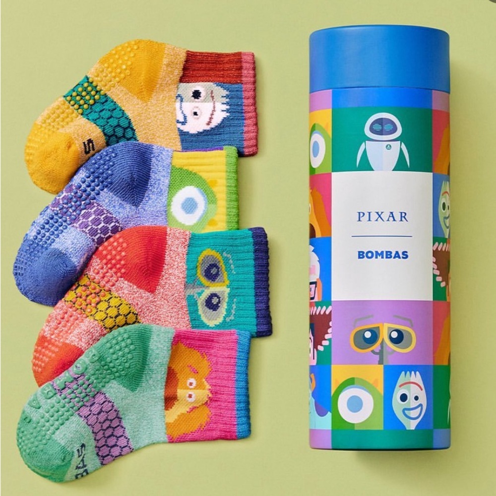 Bombas NIB Toddler 4 pack Disney Pixar Calf Socks Multi Colored